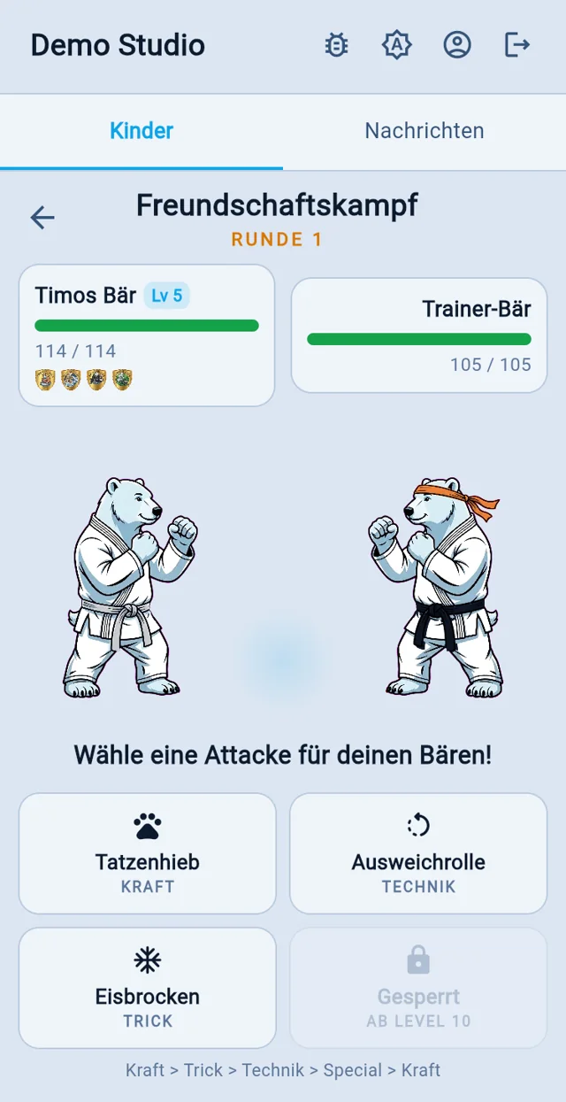 Bärenspiel: Freundschaftskampf zweier Bären